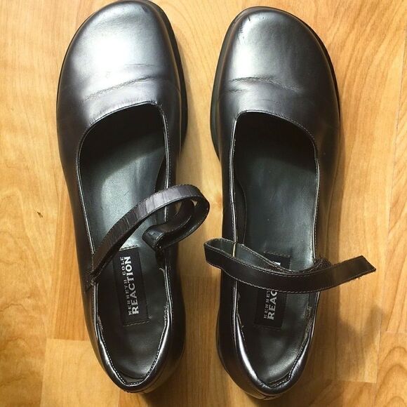 Vintage Kenneth Cole Reaction Mary Poppins metal gray color Adjustable strap 9.5 - Picture 2 of 7